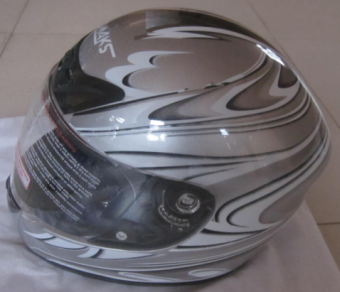 .Шлем XZF 071/079 серый с белым р-р L