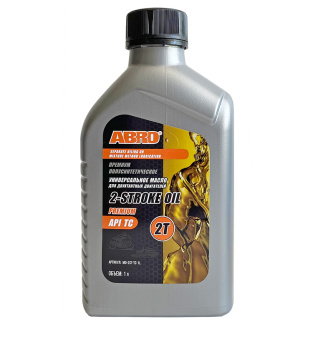 Масло моторное 2-х тактное 1л (полусинтетика) ABRO